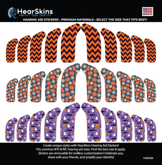 Holloween Hearing Aid Skins Stickers